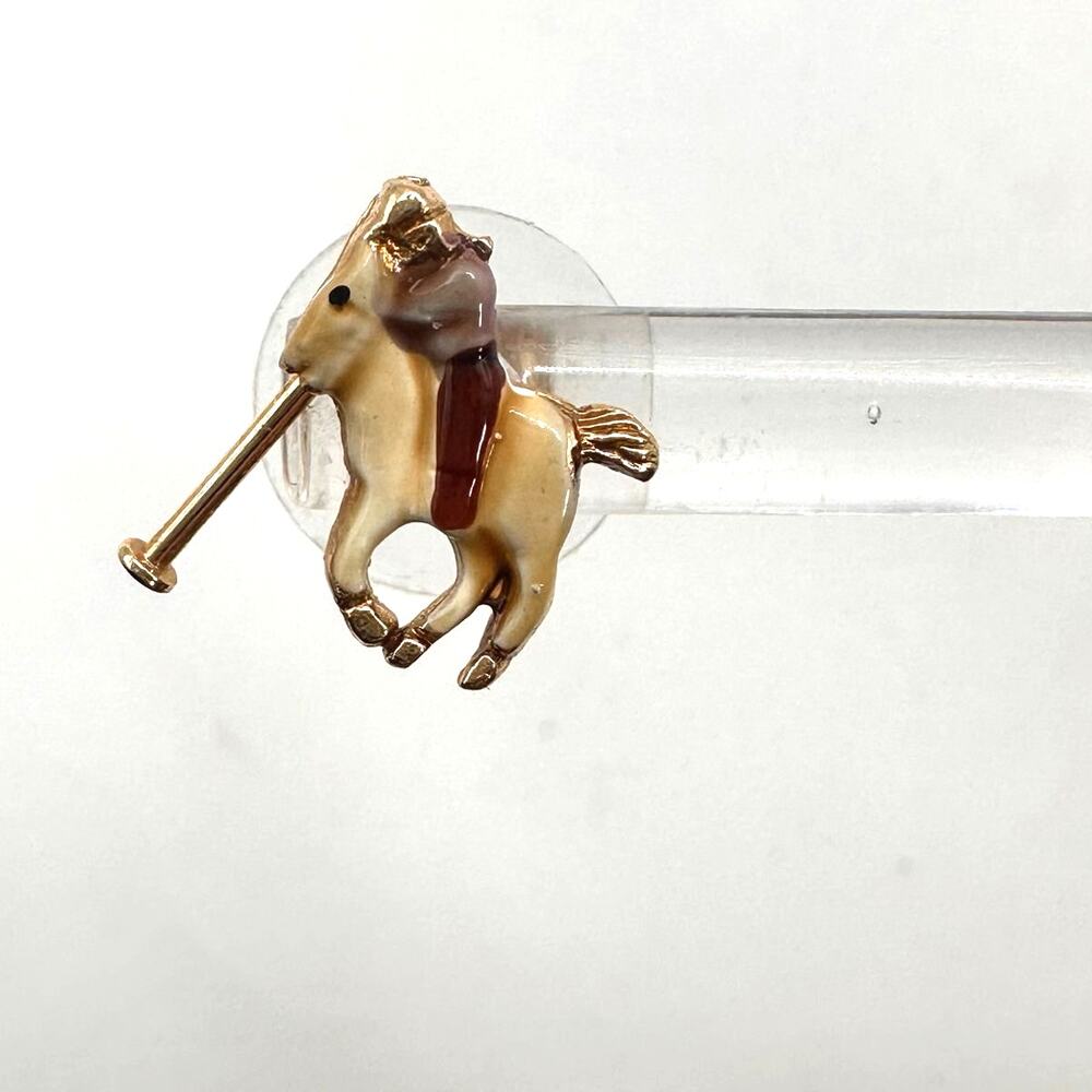 Horse Polo Player Stud Earrings Enamel Horse Equestrian Jewelry Small Casual